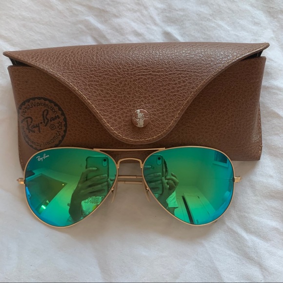 RayBan Aviator Flash Lenses Green LG